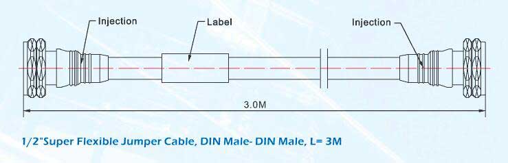 1/2” Super Flexible Jumper Cable diagram